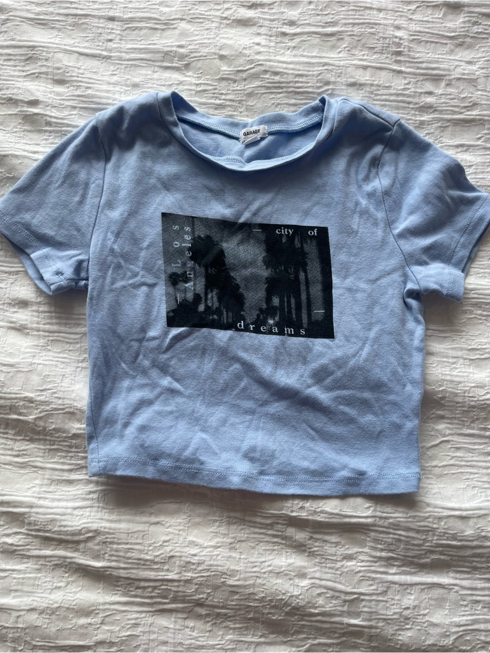 Garage Cropped Top Los Angeles City of Dreams in size Small